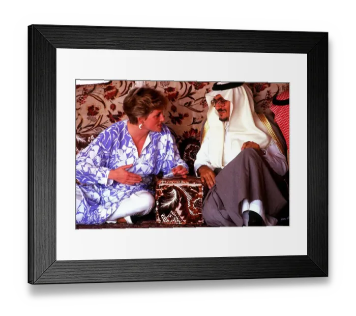 Framed Print : Official Visit Of Prince Charles Of Wales And Princess Diana to Saudi Arabia in
