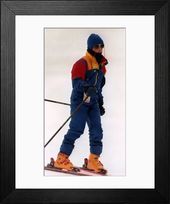 Framed Print : Prince William skiing on holiday Framed Print : Prince William skiing on holiday