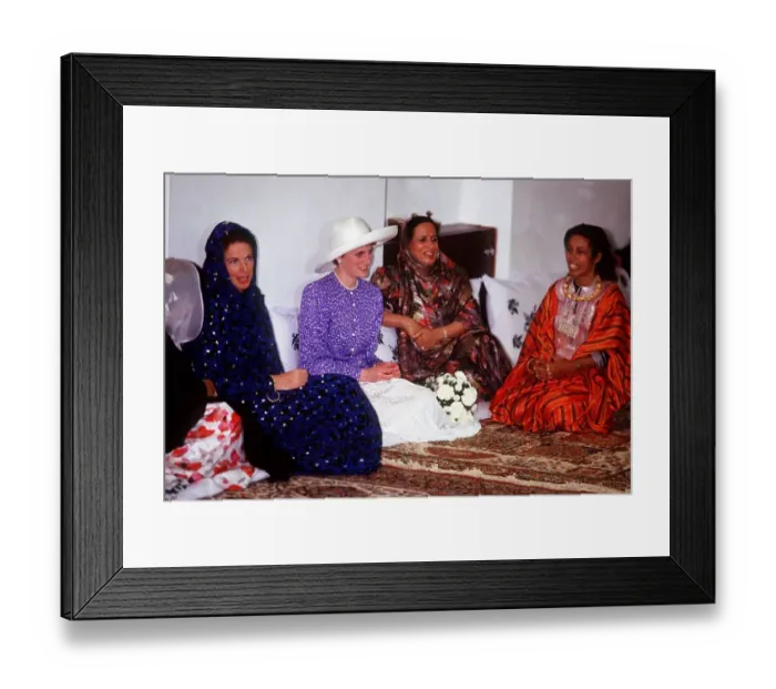 Framed Print : Official Visit Of Prince Charles Of Wales And Princess Diana to Oman in the Middle East