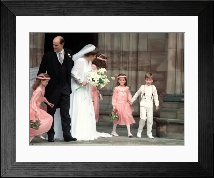 Framed Print : Prince William October 1988 as a page boy at the Wedding of Camilla Dunne