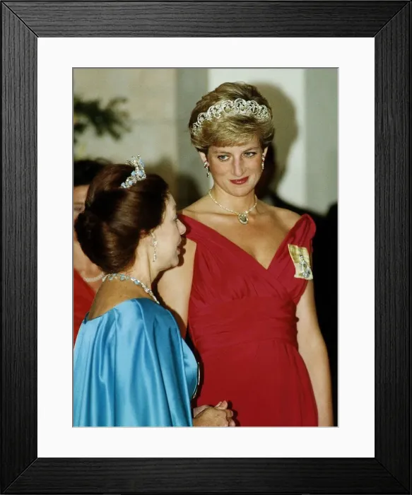 Framed Print : State visit of President Cossiga of Italy to Britain. Princess Diana Framed Print : State visit of President Cossiga of Italy to Britain. Princess Diana