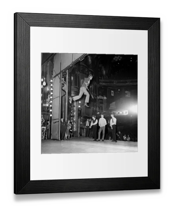 Framed Print : The Beatles running through a Flying Ballet routine with during rehearsals for
