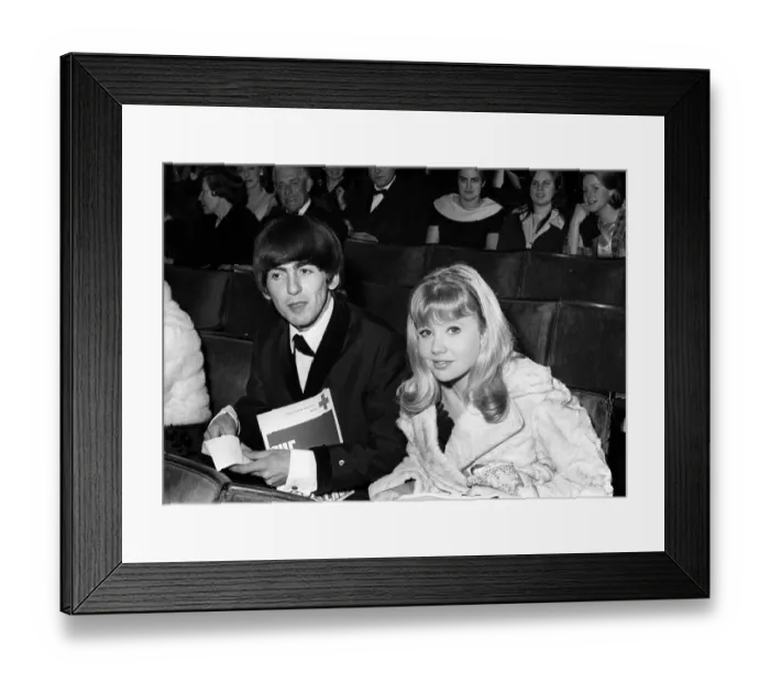 Framed Print : George Harrison and actress Hayley Mills at the Regal Cinema, Henley on Thames