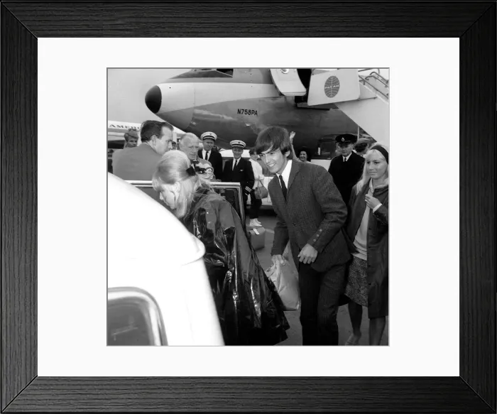 Framed Print : Pop Group The Beatles 26 May 1964 Two of The Beatles arrive at back at London Airport
