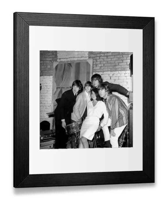 Framed Print : The Beatles backstage at the Futurist theatre in Scarborough with Cherry Rowland one of Framed Print : The Beatles backstage at the Futurist theatre in Scarborough with Cherry Rowland one of