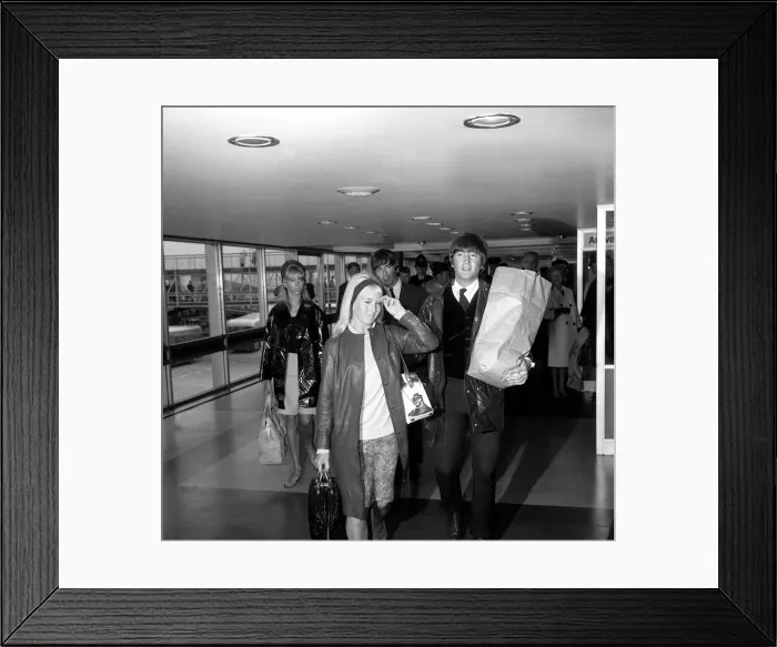Framed Print : The Beatles 26 May 1964 Two of The Beatles arrive at back at London Airport Framed Print : The Beatles 26 May 1964 Two of The Beatles arrive at back at London Airport
