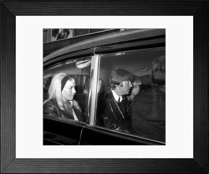 Framed Print : Two of The Beatles arrive at back at London Airport, from their holidays George Harrison