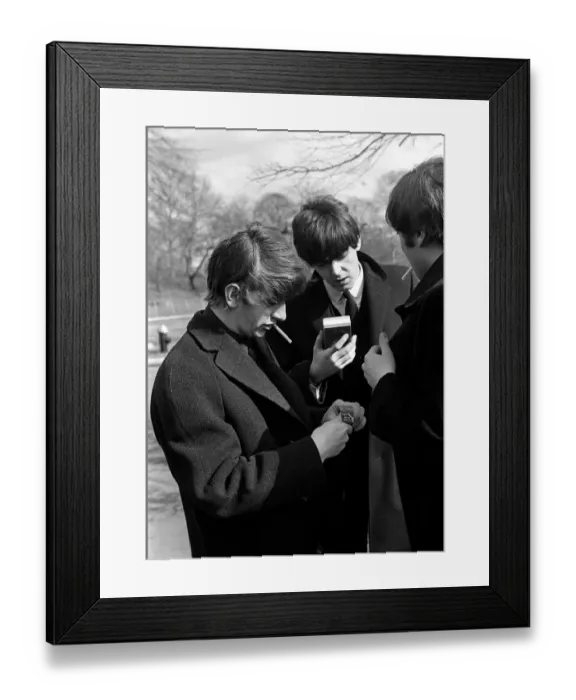 Framed Print : Pop Group The Beatles February 1964 John Lennon, Paul McCartney, Ringo Starr