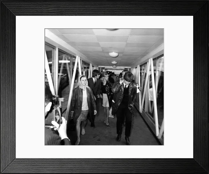 Framed Print : Pop Group The Beatles 26 May 1964 Two of The Beatles arrive at back at London Airport Framed Print : Pop Group The Beatles 26 May 1964 Two of The Beatles arrive at back at London Airport