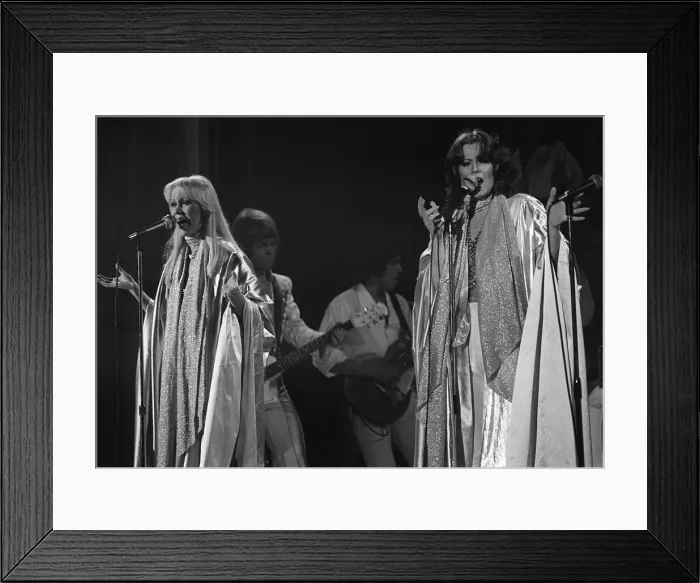 Framed Print : Pop Group Abba in concert in Birmingham England 1977 Framed Print : Pop Group Abba in concert in Birmingham England 1977