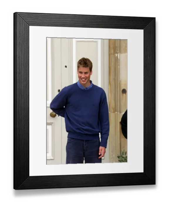 Framed Print : Prince William Collection 1999 Prince William after driving lesson Framed Print : Prince William Collection 1999 Prince William after driving lesson