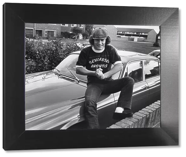 Brian Johnson, lead singer of the rock group AC  /  DC, at his North Shields home. 14  /  10  /  80