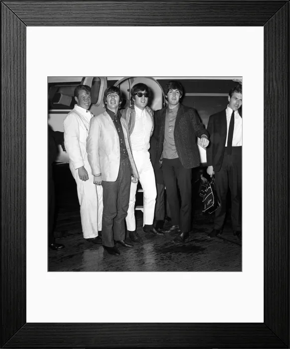 Framed Print : Ringo Starr, John Lennon and Paul McCartney of The Beatles pictured at Blackpool Airport Framed Print : Ringo Starr, John Lennon and Paul McCartney of The Beatles pictured at Blackpool Airport
