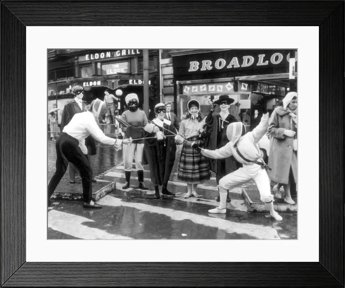 Framed Print : Students battle it out over the fair maiden, during rag week Framed Print : Students battle it out over the fair maiden, during rag week
