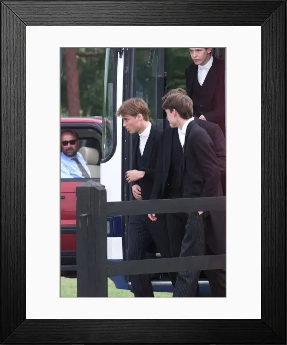 Framed Print : Prince William with fingers still banaged June 1999 at Guards Polo Club in Framed Print : Prince William with fingers still banaged June 1999 at Guards Polo Club in