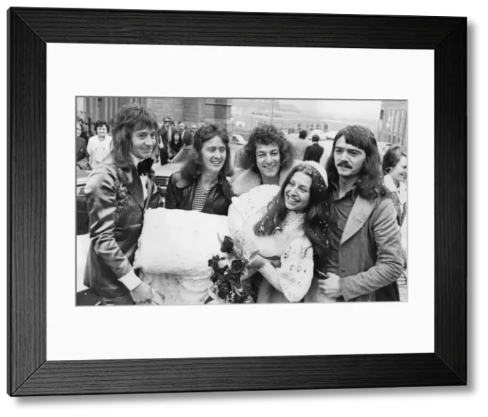 Framed Print : Geordie, the former band of Brian Johnson lead singer of the rock group AC  /  DC