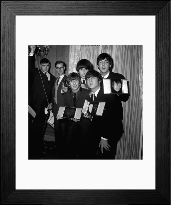 Framed Print : The Beatles with their Silver Hearts at the Variety Club Awards, Dorchester Hotel, London Framed Print : The Beatles with their Silver Hearts at the Variety Club Awards, Dorchester Hotel, London