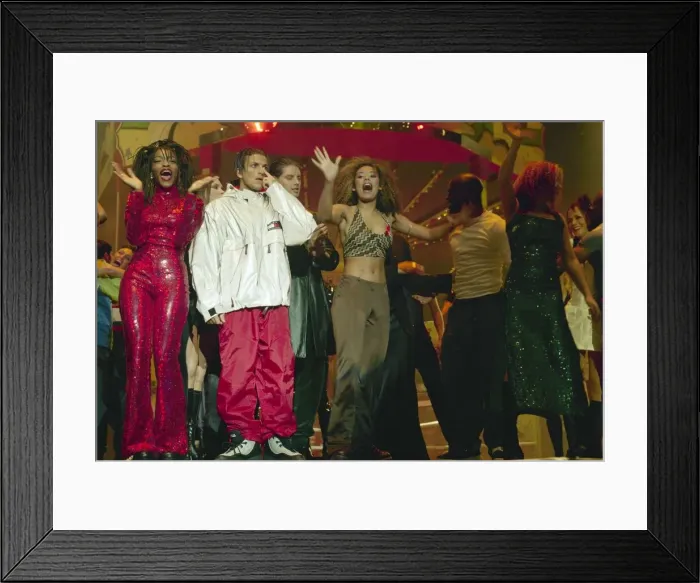 Framed Print : Smash Hits Pole Winners Party 1996 Spice Girl Mel B dancing Framed Print : Smash Hits Pole Winners Party 1996 Spice Girl Mel B dancing