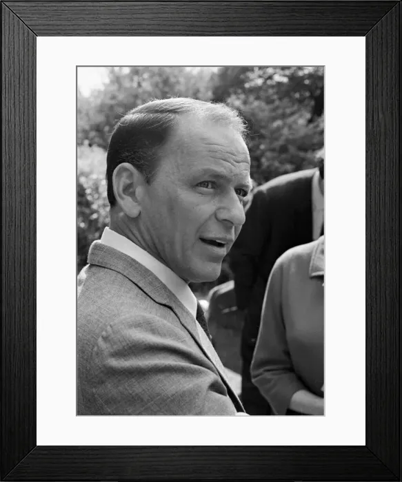 Framed Print : Frank Sinatra, talking to press at press reception June 1962 Framed Print : Frank Sinatra, talking to press at press reception June 1962