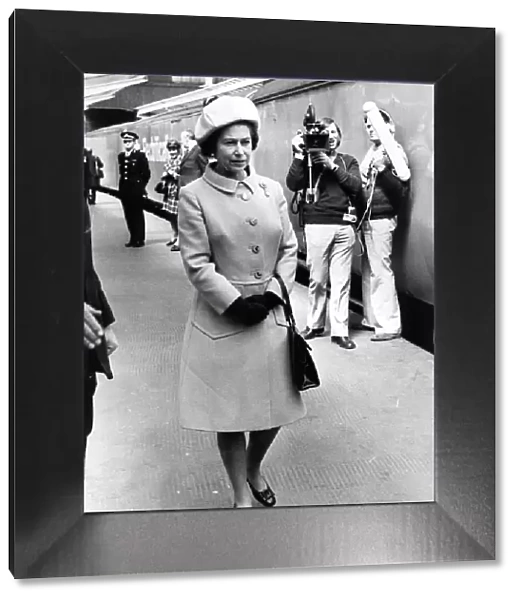 Queen Elizabeth II visits Carlisle Railway Station. 7th May 1974