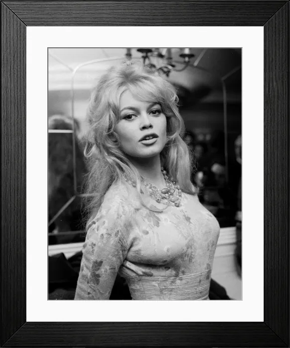 Framed Print : Actress Brigitte Bardot pictured after arriving in London Framed Print : Actress Brigitte Bardot pictured after arriving in London