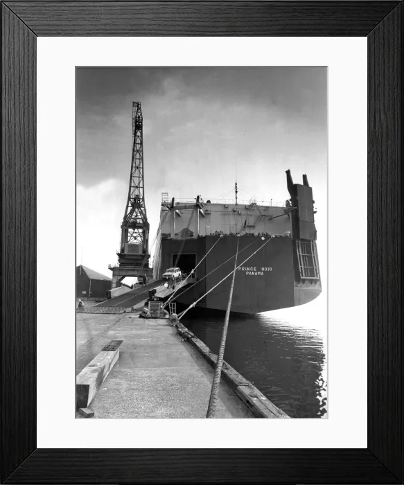 Framed Print : Nissan car chiefs smashed the ports blockade by sailing a £ Framed Print : Nissan car chiefs smashed the ports blockade by sailing a £