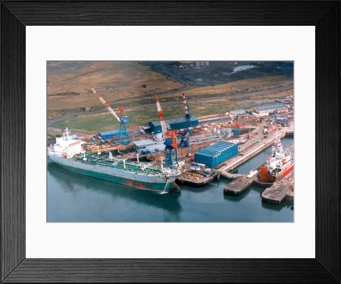 Framed Print : Tees Dock Yard in Middlesbrough in 1994 Framed Print : Tees Dock Yard in Middlesbrough in 1994