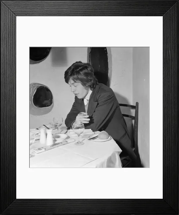 Framed Print : Rolling Stones: 23 December 1966, Dinner for one at Trattoria Terrazza Italian restaurant Framed Print : Rolling Stones: 23 December 1966, Dinner for one at Trattoria Terrazza Italian restaurant