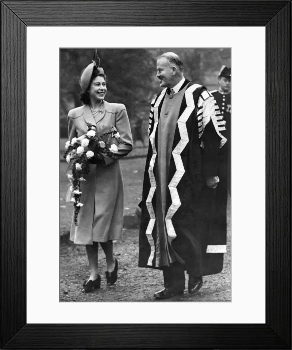Framed Print : Princess Elizabeth Lays The Foundation Stone at of St. Marys College, Durham Framed Print : Princess Elizabeth Lays The Foundation Stone at of St. Marys College, Durham