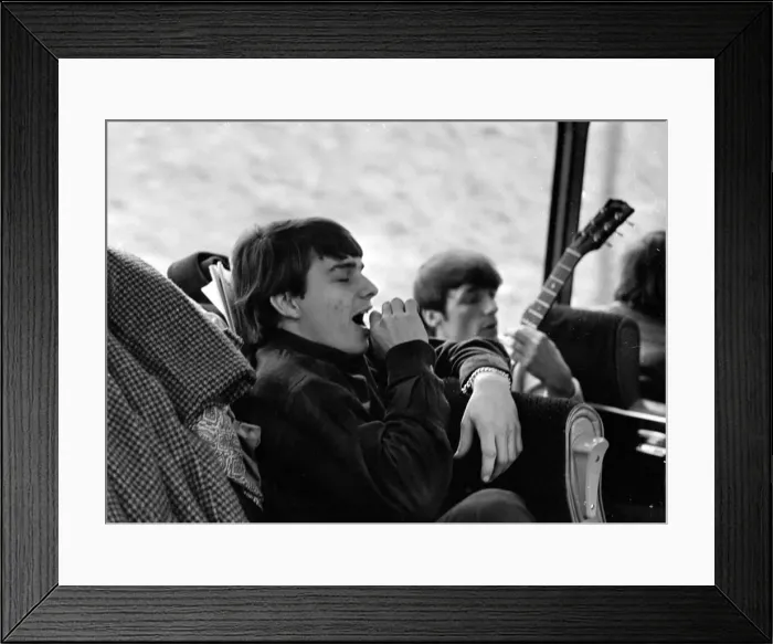 Framed Print : Pop group The Fourmost on tour Bertie Higgins, drummer of the Roeman Framed Print : Pop group The Fourmost on tour Bertie Higgins, drummer of the Roeman