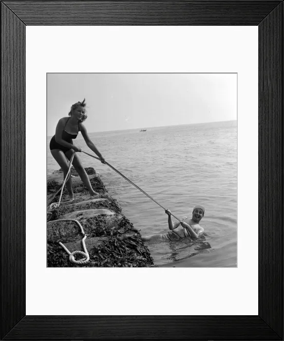 Framed Print : Beauty contest contestant at Ventnor, UK. 14th July 1959 Framed Print : Beauty contest contestant at Ventnor, UK. 14th July 1959