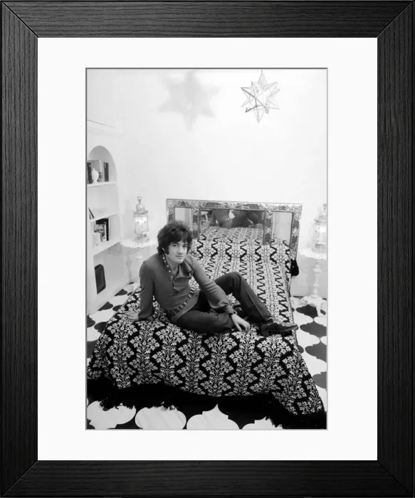 Framed Print : Songwriter Barry Ryan (dark shirt) in his flat in North Audley Street Framed Print : Songwriter Barry Ryan (dark shirt) in his flat in North Audley Street