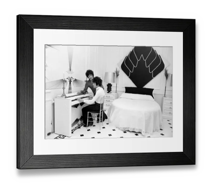 Framed Print : Songwriters Paul and Barry Ryan (dark shirt) in their flat in North Audley Street Framed Print : Songwriters Paul and Barry Ryan (dark shirt) in their flat in North Audley Street