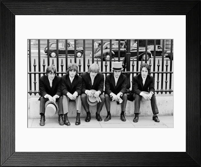 Framed Print : Pop group The Easy Beats outside Buckingham Palace after being refused entry to