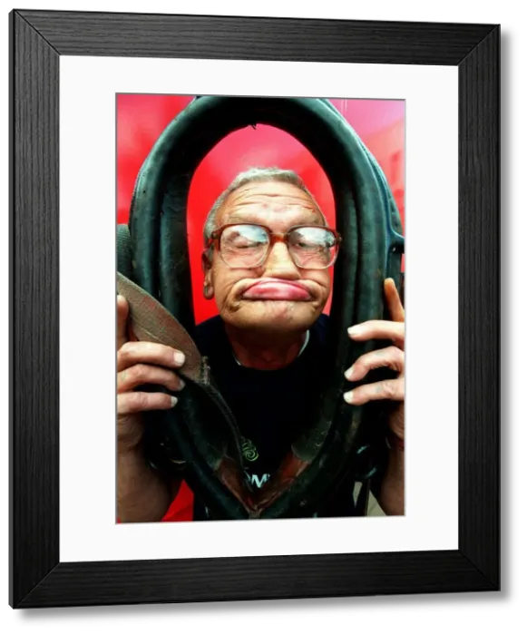 Framed Print : Winner of the Gurning competition held at Dudley Jim Field(62) from Pensnett Framed Print : Winner of the Gurning competition held at Dudley Jim Field(62) from Pensnett