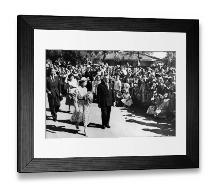 Framed Print : Queen Elizabeth II and Prince Philip visit the fabulous Silver City