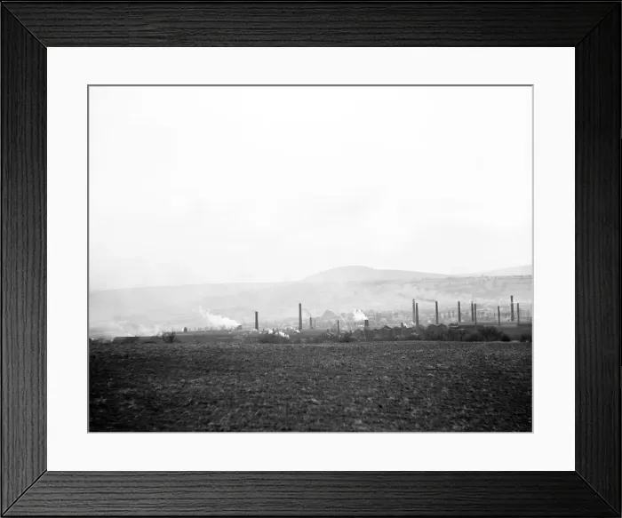 Framed Print : Chimneys rising above the northern industrial town. October 1936 Framed Print : Chimneys rising above the northern industrial town. October 1936