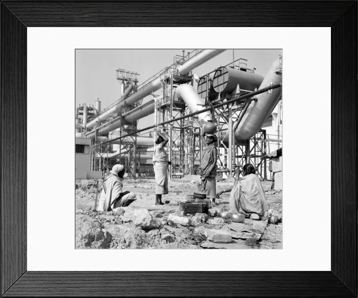 Framed Print : Women water carriers seen here at the Durgapur steel works in West Bengal, India