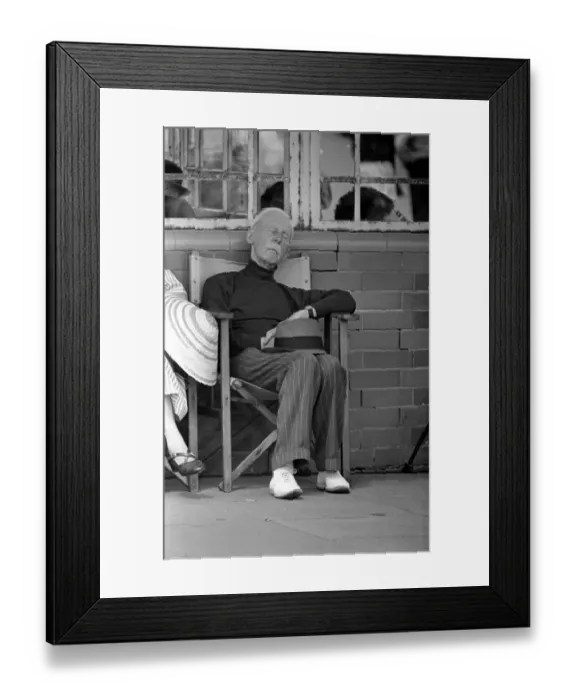 Framed Print : A man having a quick nap on the beach at Brighton July 1958 Framed Print : A man having a quick nap on the beach at Brighton July 1958