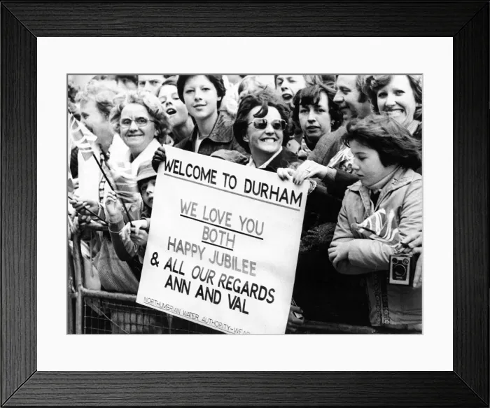 Framed Print : Queen Elizabeth II and Prince Philip on the North East Leg of The Jubilee Tour 1977 to Framed Print : Queen Elizabeth II and Prince Philip on the North East Leg of The Jubilee Tour 1977 to