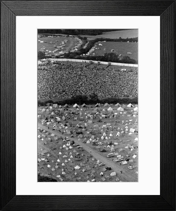 Framed Print : Aerial View of The Isle of Wight Pop Festival 30th August 1969