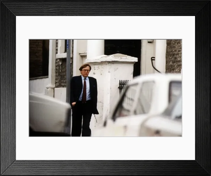 Framed Print : David Mellor Conservative MP leaves his home at Finsborough Road