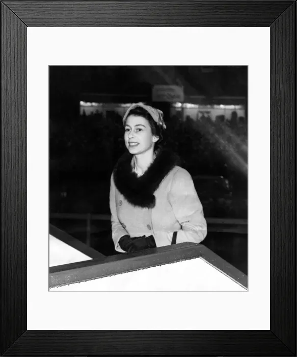 Framed Print : Queen Elizabeth II on North East visit. October 1954
