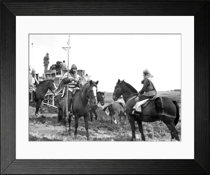 Framed Print : Actors gather on the moors north of Alnwick for the filming of MacBeth in 1970 Framed Print : Actors gather on the moors north of Alnwick for the filming of MacBeth in 1970