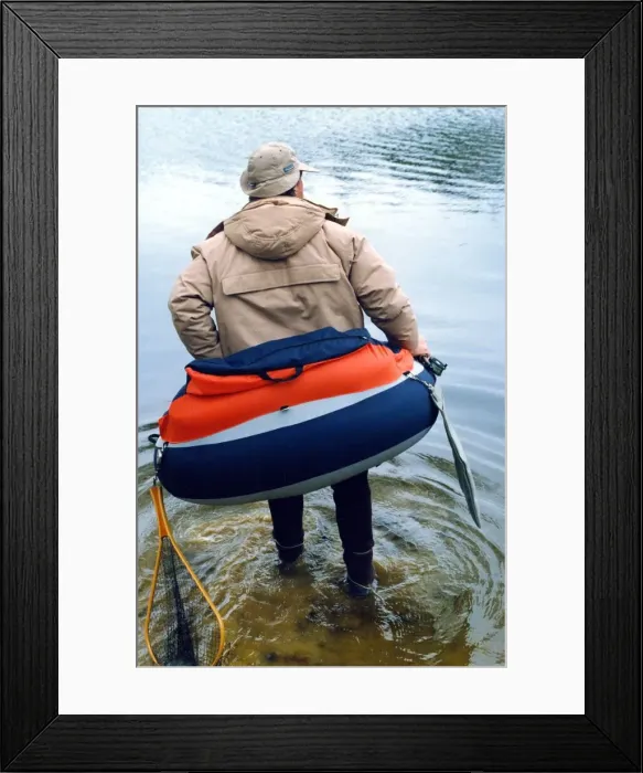 Framed Print : Charles Jardine in his inflatable rubber angling ring 04 / 06 / 95 circa Framed Print : Charles Jardine in his inflatable rubber angling ring 04 / 06 / 95 circa