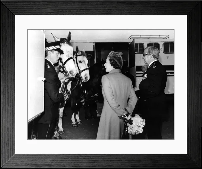 Framed Print : Queen Elizabeth II and Prince Philip visit Ponteland, Northumberland - officially opening
