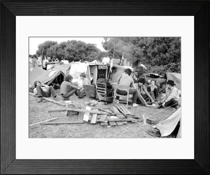 Framed Print : Campsite at the Isle of Wight Pop Festival 30th August 1969 Framed Print : Campsite at the Isle of Wight Pop Festival 30th August 1969