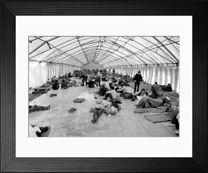 Framed Print : General scenes at the Isle of Wight Pop Festival 30th August 1969