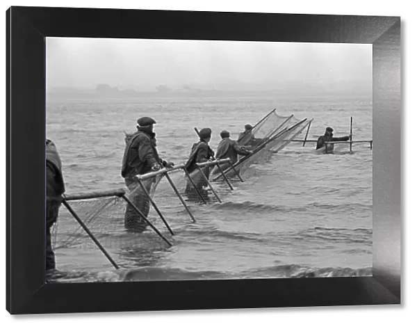 Fisherman from Annan seen here fishing the Solway Firth for salmon