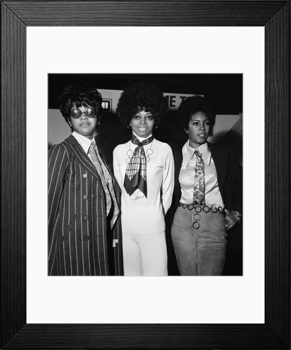 Framed Print : Diana Ross and the Supremes at a press call to promote their new record Framed Print : Diana Ross and the Supremes at a press call to promote their new record